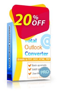 20% OFF Coolutils Total Outlook Converter Pro - Commercial License  Coupon code