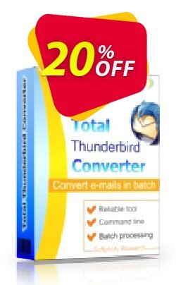 20% OFF Coolutils Total Thunderbird Converter Pro (Commercial License), verified