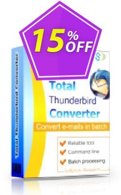 15% OFF Coolutils Total Thunderbird Converter Pro - Server License  Coupon code