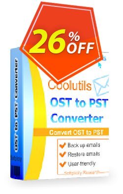 26% OFF Coolutils OST to PST Converter - Commercial License  Coupon code