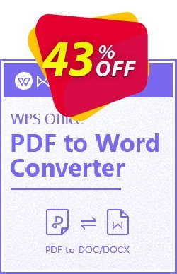 WPS PDF to Word Converter Coupon, discount Avangate Winter Contest. Promotion: WPS PDF to Word OFF