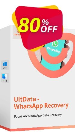Tenorshare UltData WhatsApp Recovery for MAC - 1 Year  Coupon discount 80% OFF Tenorshare UltData WhatsApp Recovery for MAC (1 Year), verified - Stunning promo code of Tenorshare UltData WhatsApp Recovery for MAC (1 Year), tested & approved