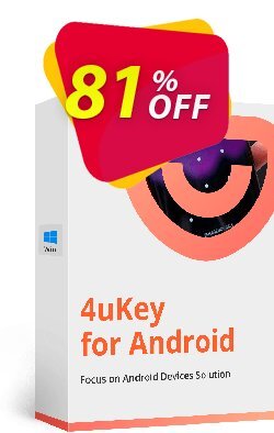 81% OFF Tenorshare 4uKey for Android - MAC, 1 Year License  Coupon code