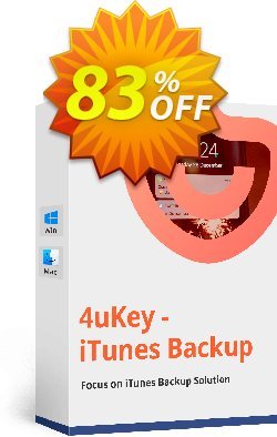 Tenorshare 4uKey iTunes Backup - 11-15 Devices Coupon, discount discount. Promotion: coupon code