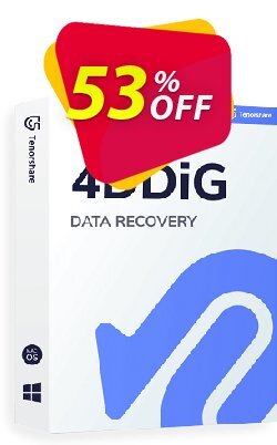 53% OFF Tenorshare 4DDiG Mac Data Recovery - 1 Year License Coupon code