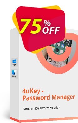 75% OFF Tenorshare 4uKey Password Manager - 1 Month License  Coupon code