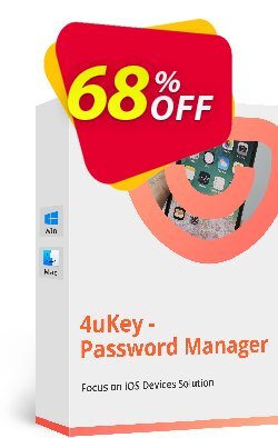 68% OFF Tenorshare 4uKey Password Manager - 1 Year License  Coupon code