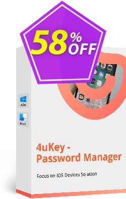 Tenorshare 4uKey Password Manager - Lifetime License  Coupon, discount 58% OFF Tenorshare 4uKey Password Manager (Lifetime License), verified. Promotion: Stunning promo code of Tenorshare 4uKey Password Manager (Lifetime License), tested & approved