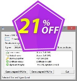 21% OFF XML Signer - Upgrade and Support Coupon code