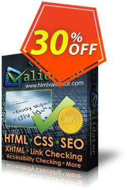 30% OFF CSS HTML Validator Home Coupon code