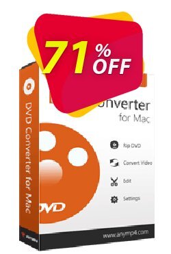 71% OFF AnyMP4 DVD Converter for Mac Lifetime Coupon code