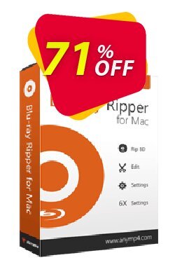 71% OFF AnyMP4 Blu-ray Ripper for Mac Lifetime Coupon code