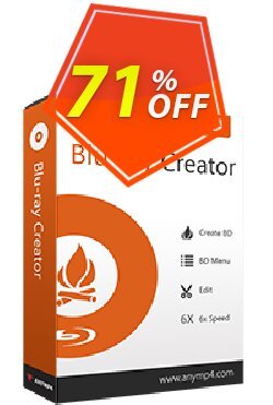 71% OFF AnyMP4 Blu-ray Creator Coupon code