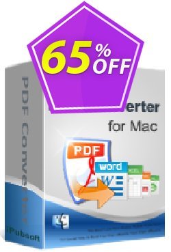 iPubsoft PDF Converter for Mac Coupon, discount 65% disocunt. Promotion: 