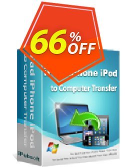 iPubsoft iPad iPhone iPod to Computer Transfer Coupon, discount 65% disocunt. Promotion: 