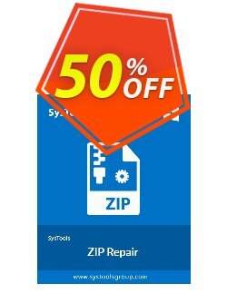 50% OFF SysTools Zip Repair - Business Coupon code