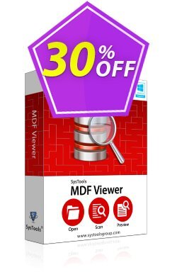 30% OFF SysTools MDF Viewer Pro - Enterprise License  Coupon code