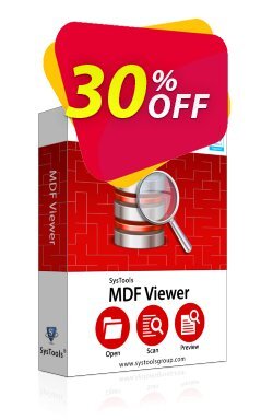 30% OFF SysTools MDF Viewer Pro - Corporate License  Coupon code