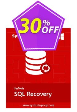 30% OFF SysTools SQL Recovery - Corporate License Coupon code