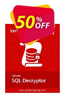 50% OFF SysTools SQL Decryptor - Business Coupon code