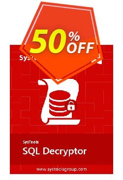 50% OFF SysTools SQL Decryptor - Enterprise Coupon code