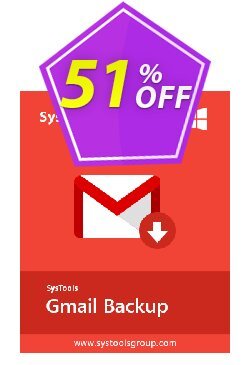 51% OFF SysTools Mac Gmail Backup Coupon code