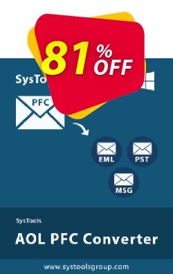 81% OFF SysTools AOL PFC Converter Coupon code