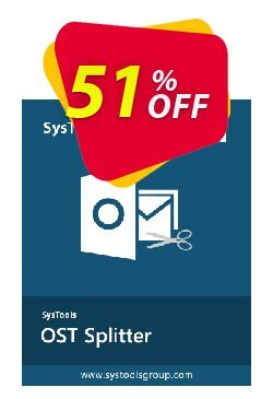 50% OFF SysTools OST Splitter, verified