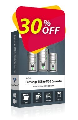 30% OFF SysTools Exchange EDB to MSG Converter Coupon code