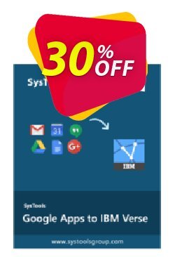 30% OFF SysTools G Suite to IBM Verse Coupon code