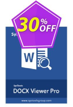 30% OFF SysTools DOCX Viewer Pro Coupon code