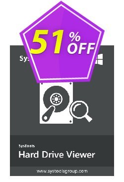 51% OFF SysTools Hard Drive Viewer Pro Coupon code