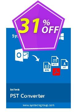 31% OFF SysTools PST Converter Coupon code