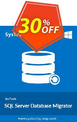 30% OFF SysTools SQL Server Database Migrator Coupon code