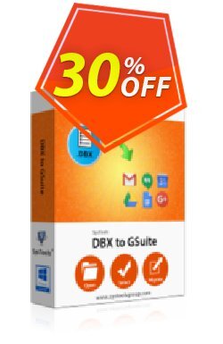 30% OFF SysTools DBX to G Suite Migrator - Single User License  Coupon code