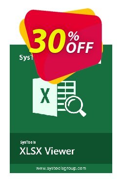 30% OFF SysTools XLSX Viewer Pro Coupon code