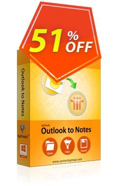 51% OFF SysTools Outlook to Notes Converter Coupon code