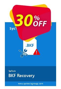 30% OFF SysTools BKF Repair - Enterprise License Coupon code