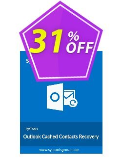 31% OFF SysTools Outlook Cached Contacts Recovery - Mac  Coupon code