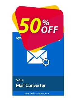 50% OFF SysTools Mail Converter Full License Coupon code