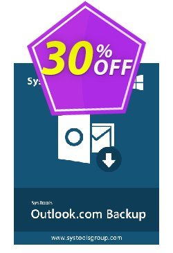 30% OFF SysTools MAC Outlook.com Backup, verified