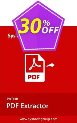 30% OFF SysTools PDF Extractor for MAC - Business License  Coupon code