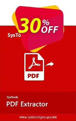 30% OFF SysTools PDF Extractor for MAC - Enterprise License  Coupon code