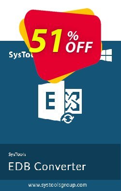 SysTools Exchange EDB to EML Converter Coupon discount 50% OFF SysTools Exchange EDB to EML Converter, verified - Awful sales code of SysTools Exchange EDB to EML Converter, tested & approved