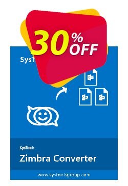 30% OFF SysTools Zimbra Converter - Business License  Coupon code