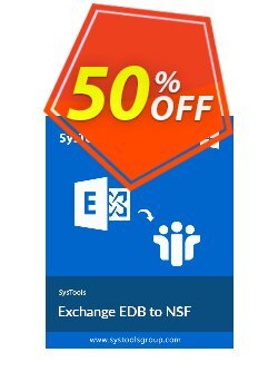 50% OFF SysTools Exchange EDB to NSF Converter Coupon code