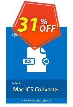 30% OFF SysTools Mac ICS Converter, verified