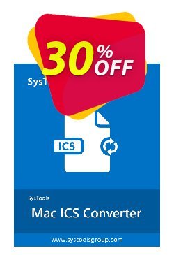 30% OFF SysTools Mac ICS Converter Business License, verified