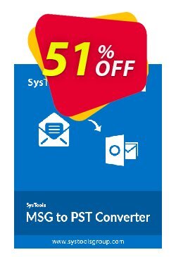 SysTools MSG to PST Converter Coupon discount 50% OFF SysTools MSG to PST Converter, verified - Awful sales code of SysTools MSG to PST Converter, tested & approved