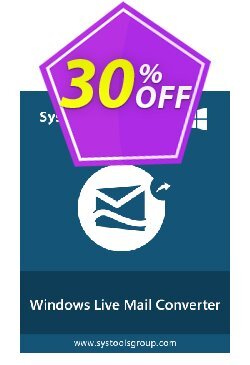 30% OFF SysTools Windows Live Mail Converter Coupon code